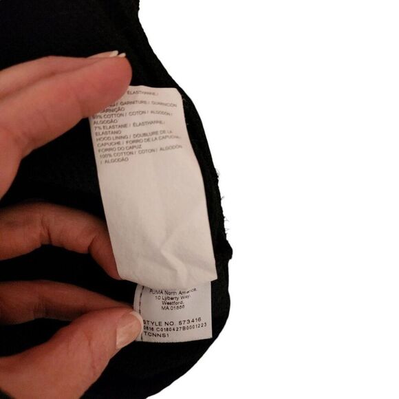 Fenty Puma By Rihanna Rising Sun Lace-Up Crop Hoodie Sweatshirt Womens L Black - Picture 12 of 12